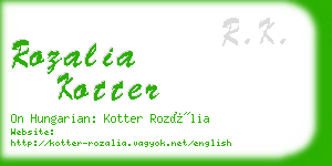 rozalia kotter business card